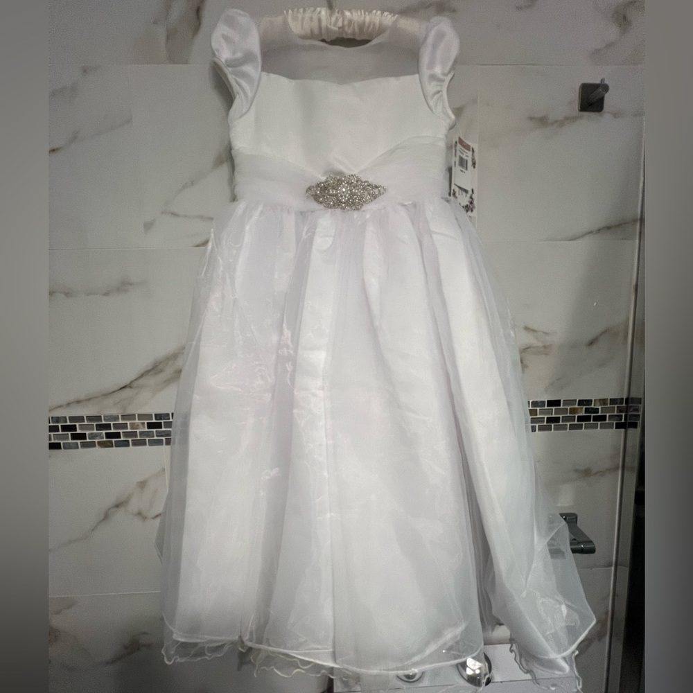 Iris & Ivy Flower girl / formal white dress size 12